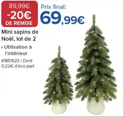 Costco Mini sapins de Noël, lot de 2 offre