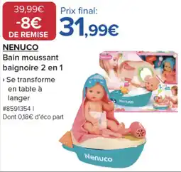 Costco NENUCO Bain moussant baignoire 2 en 1 offre