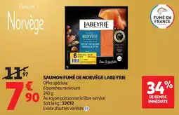 Auchan Saumon fumé de norvège labeyrie offre