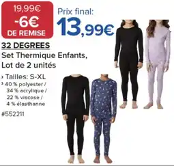 Costco Set Thermique Enfants, Lot de 2 unités offre