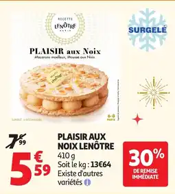 Auchan Plaisir aux noix lenôtre offre