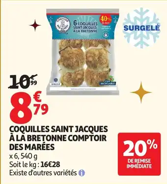 Auchan Coquilles saint jacques à la bretonne comptoir des marées offre