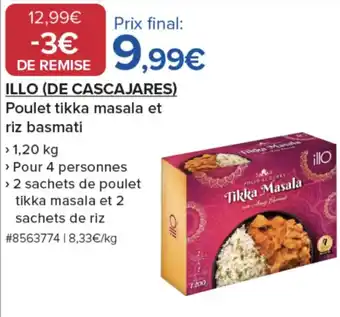 Costco ILLO (DE CASCAJARES) Poulet tikka masala et riz basmati offre
