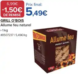 Costco GRILL O'BOIS Allume feu naturel offre