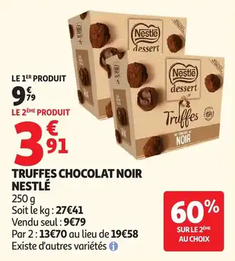 Auchan Truffes chocolat noir nestlé offre