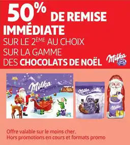 Auchan Chocolats de noël milka offre
