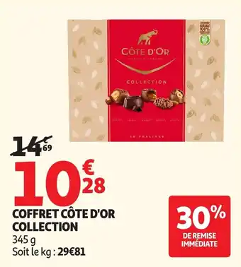 Auchan Coffret côte d'or collection offre