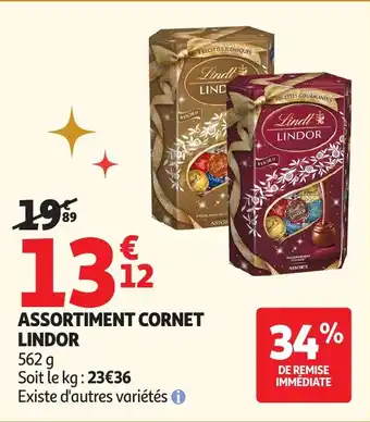 Auchan Assortiment cornet lindor offre
