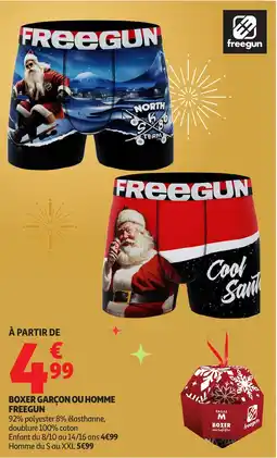 Auchan Boxer garçon ou homme freegun offre