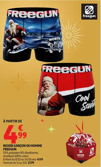 Auchan Boxer garçon ou homme freegun offre
