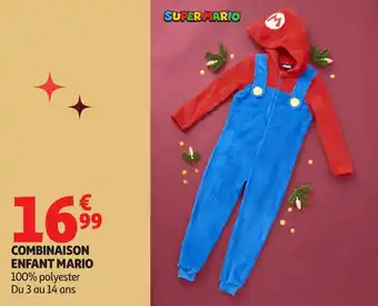 Auchan Combinaison enfant mario offre