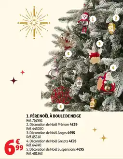 Auchan Père noël à boule de neige offre