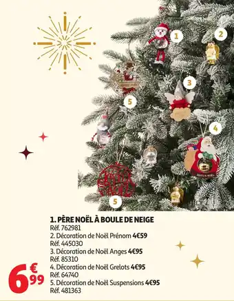 Auchan Père noël à boule de neige offre