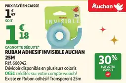 Auchan Ruban adhesif invisible auchan offre