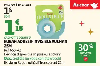 Auchan Ruban adhesif invisible auchan offre