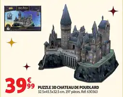 Auchan Puzzle 3d chateau de poudlard offre