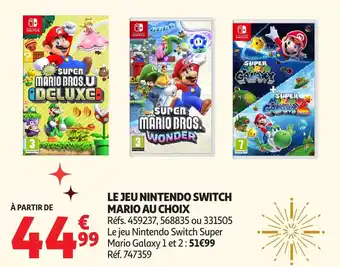Auchan Le jeu nintendo switch mario au choix offre