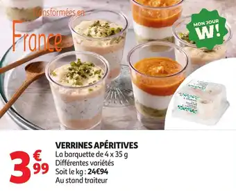 Auchan Verrines apéritives offre