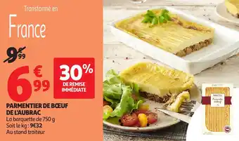 Auchan Parmentier de boeuf de l'aubrac offre