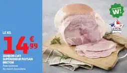 Auchan Jambon cuit supérerieur paysan breton offre