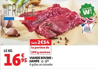 Auchan Viande bovine hampe offre