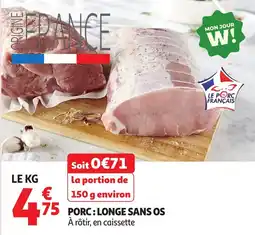 Auchan Porc longe sans os offre