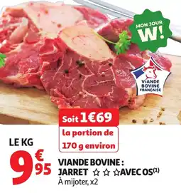 Auchan Viande bovine jarret avec os offre