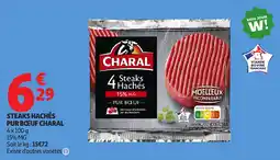 Auchan Steaks hachés pur bœuf charal offre