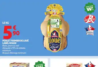 Auchan Poulet fermier de loué label rouge offre