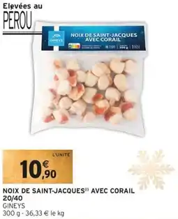 Intermarché Noix de saint jacques avec corail 20 40 offre