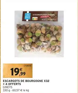 Intermarché Escargots de bourgogne x32 offre