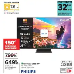 Carrefour Téléviseur qled 4k offre