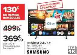 Carrefour Téléviseur qled 4k offre