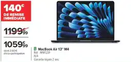 Carrefour Macbook air 13 m4 offre