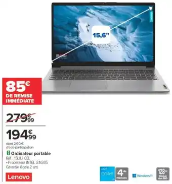 Carrefour Ordinateur portable offre