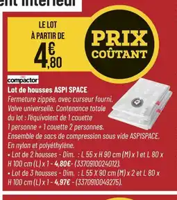 Bricorama ASPI SPACE Lot de housses offre