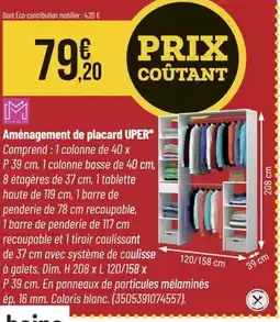 Bricorama UPER Aménagement de placard offre
