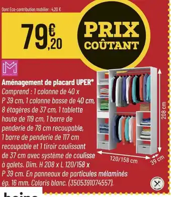 Bricorama UPER Aménagement de placard offre