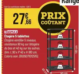 Bricorama TOOMAX Étagère 5 tablettes offre