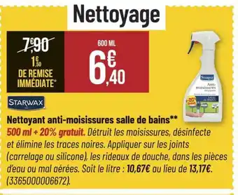 Bricorama STARWAX Nettoyant anti-moisissures salle de bains offre