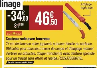 Bricorama Couteau-scie avec fourreau offre