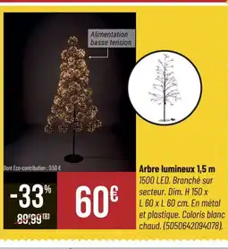 Bricorama Arbre lumineux 1,5 m offre