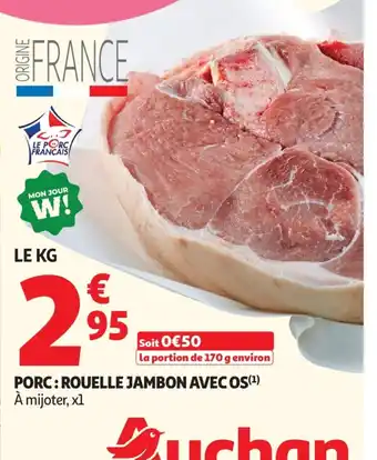 Porc: rouelle jambon avec os(