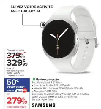 Carrefour Montre connectée offre