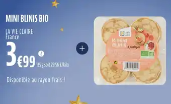 La Vie Claire Mini blinis bio offre