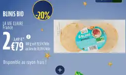 La Vie Claire Blinis bio offre