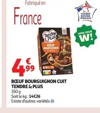 Auchan Supermarché TENDRE & PLUS Bœuf bourguignon cuit offre