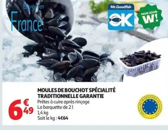 Auchan Supermarché Moules de bouchot spécialité traditionnelle garantie offre