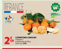 Auchan Supermarché Clementines corse bio offre