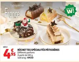 Auchan Supermarché Bûchettes spécialités pâtissières offre
